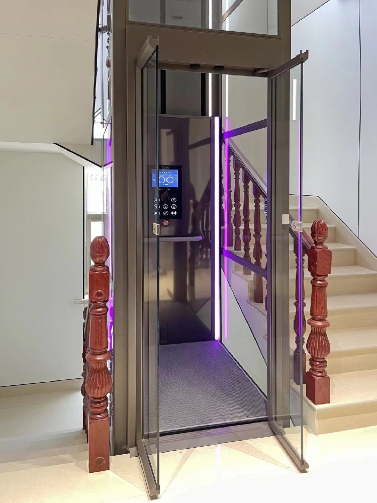 Household small elevators, sightseeing elevators, low - price household vertical lifting workbenches